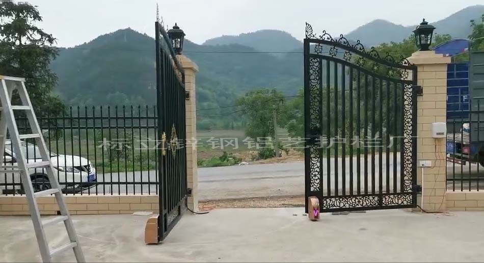 歐式鋅鋼藝術(shù)大門BL-D036(智能電動(dòng)八字開)